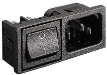 Bulgin Components PLC-BZM27/A0620/55B Module d&rsquo;admission d&rsquo;alimentation Power Entry Module Filtered M 3 POS 250VAC 10A Switch ST 1 Port