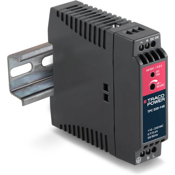 TRACO Electronic AG-TPC 030-124 交流至直流电源供应器 AC/DC Power Supply Single-OUT 24V to 28.8V 1.25A 30W 8-Pin