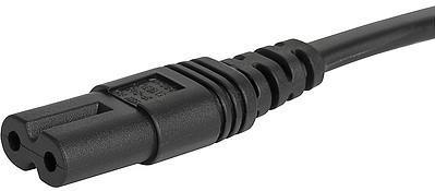 SCHURTER-6010.5274 Cable Assembly AC Power Cable Assembly 2m IEC 60320 C7 to NEMA 1-15 2 to 2 POS F-M 18AWG