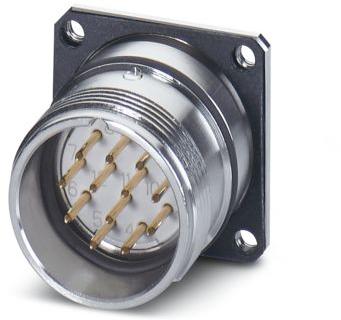 PHOENIX CONTACT-RC-06P1N8A4000 Steckverbinder, rund Device connector for rear wall, straight, Screw locking, M23, Number of positions 6, Type of contact Male