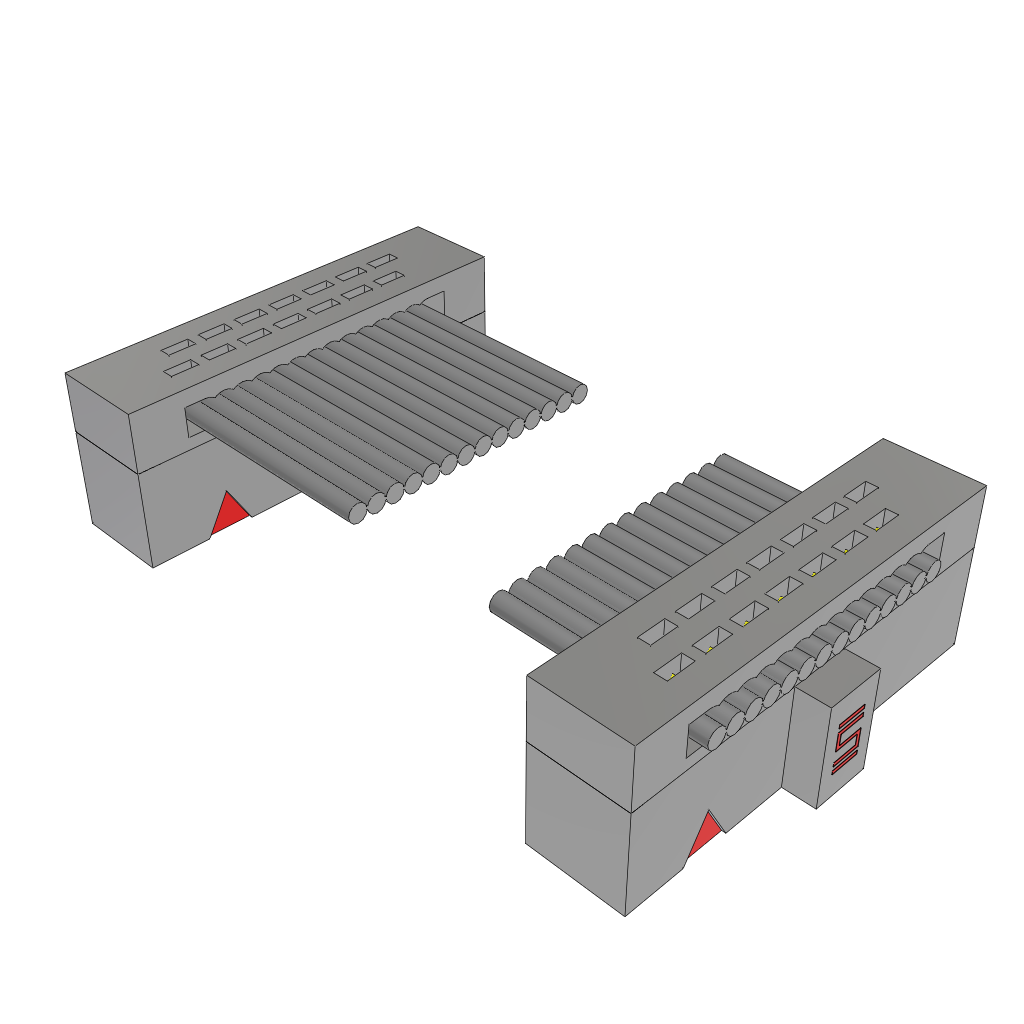 Samtec-FFSD-07-D-16.00-01-N Assemblaggio cavo a nastro piatto Cable Assembly 0.406m 30AWG 1.27mm 14 to 14 POS IDC Connector to IDC Connector F-F TIGER EYE™ Bulk