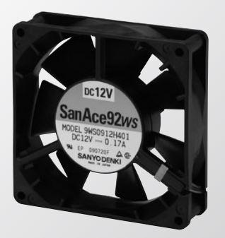 SANYO DENKI-9WS0824H401 Gebläse und Lüfter DC Fan Axial Ball Bearing 24V 20.4V to 27.6V 33.2CFM 32dB 80 X 80 X 25mm Sensor