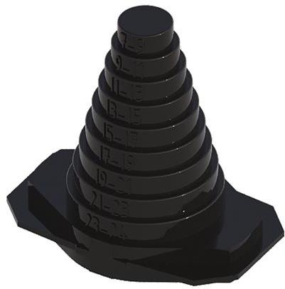 HARTING-09140008300 Kabelzubehör Cable Accessories Seal Nitrile Rubber Black