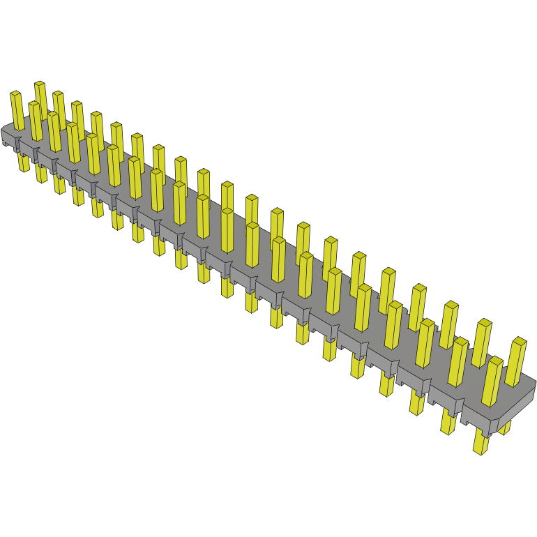 Samtec-MTLW-120-06-G-D-135 Connector Headers and PCB Receptacles Conn Unshrouded Header HDR 40 POS 2.54mm Solder ST Top Entry Thru-Hole Bulk