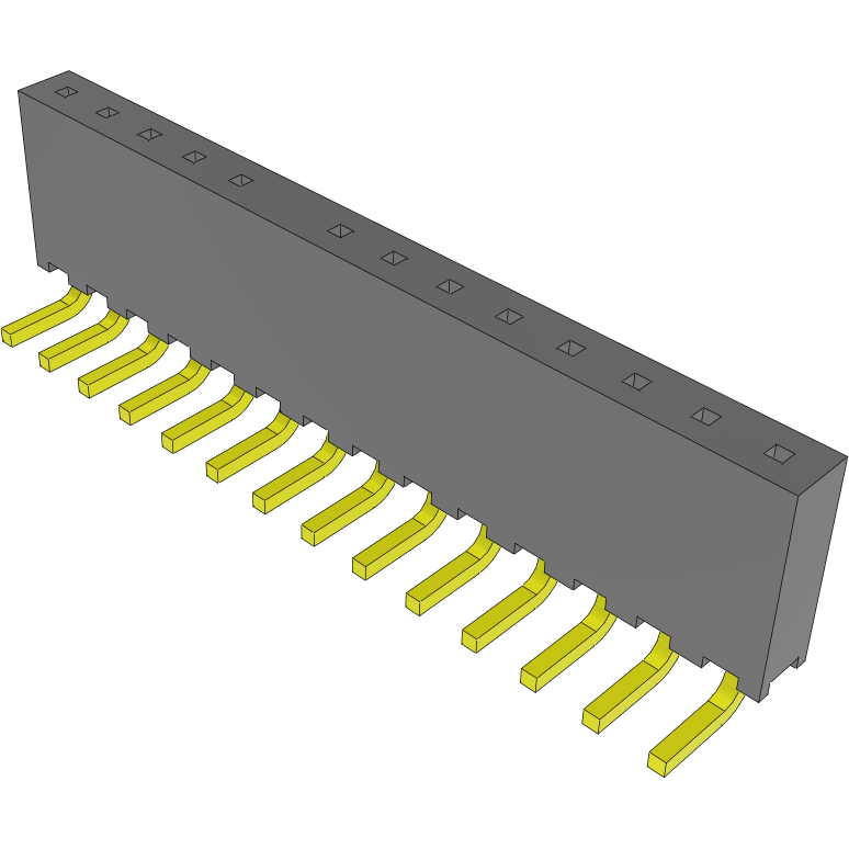 Samtec-SQT-114-01-L-S-RA-006 Connector Headers and PCB Receptacles Conn Socket Strip SKT 14 POS 2mm Solder RA Side Entry Thru-Hole Tube