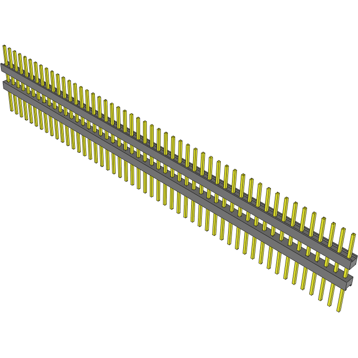 Samtec-EW-50-11-S-S-350 Connector Headers and PCB Receptacles Conn Board Stacker HDR 50 POS 2.54mm Solder ST Top Entry Thru-Hole Bulk