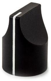 Kilo International-HD-75-4-6 Control Knobs Control Knob, Round/Wing Black Line