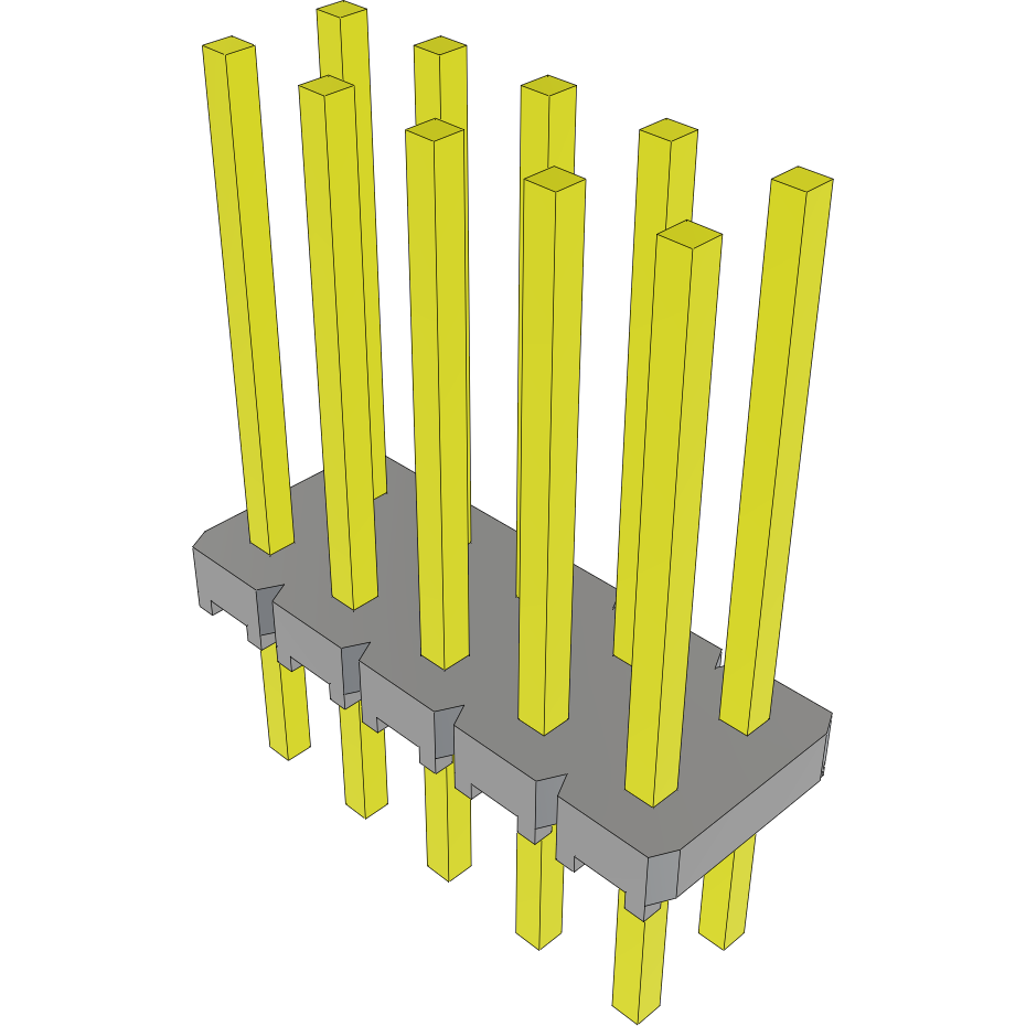 Samtec-MTLW-105-22-G-D-410 连接器插头及 PCB 插座 Conn Unshrouded Header HDR 10 POS 2.54mm Solder ST Top Entry Thru-Hole Bulk