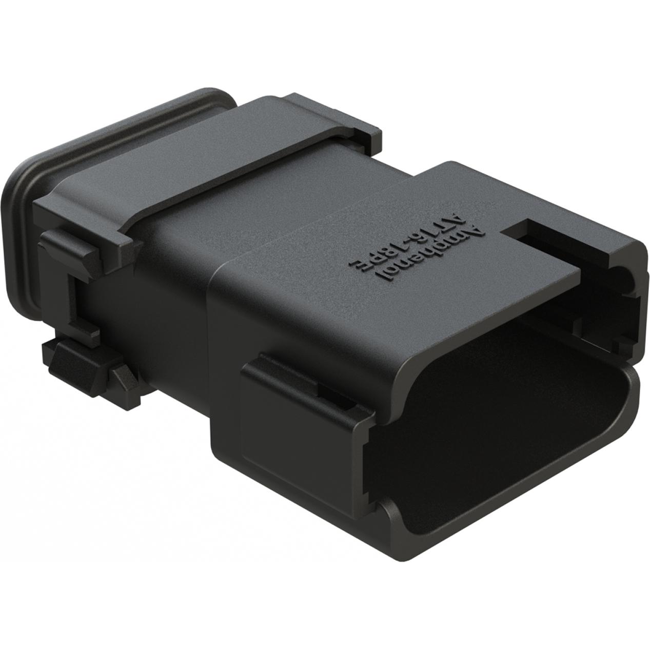 Amphenol-AT16-18PE-SR02 Einzeladersteckverbinder, Gehäuse Conn Housing PL 18 POS Crimp ST Cable Mount Black