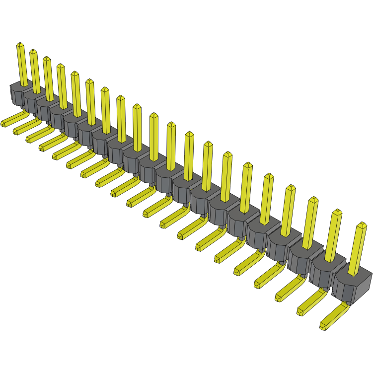 Samtec-TSW-120-08-L-S-RA Piastre connettori e prese PCB Conn Unshrouded Header HDR 20 POS 2.54mm Solder RA Side Entry Thru-Hole Bulk