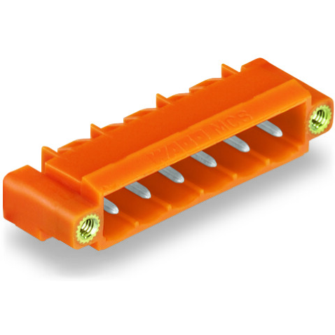 WAGO-231-562/108-000 Steckverbinderleisten und Leiterplattenbuchsen THT Male Header, 1.2 x 1.2 mm solder pin, angled, Threaded flange, Pin spacing 5.08 mm, 2-pole