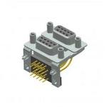 Conn D-Sub SKT/SKT 9/9 POS Solder RA Thru-Hole 18 Terminal 2 Port
