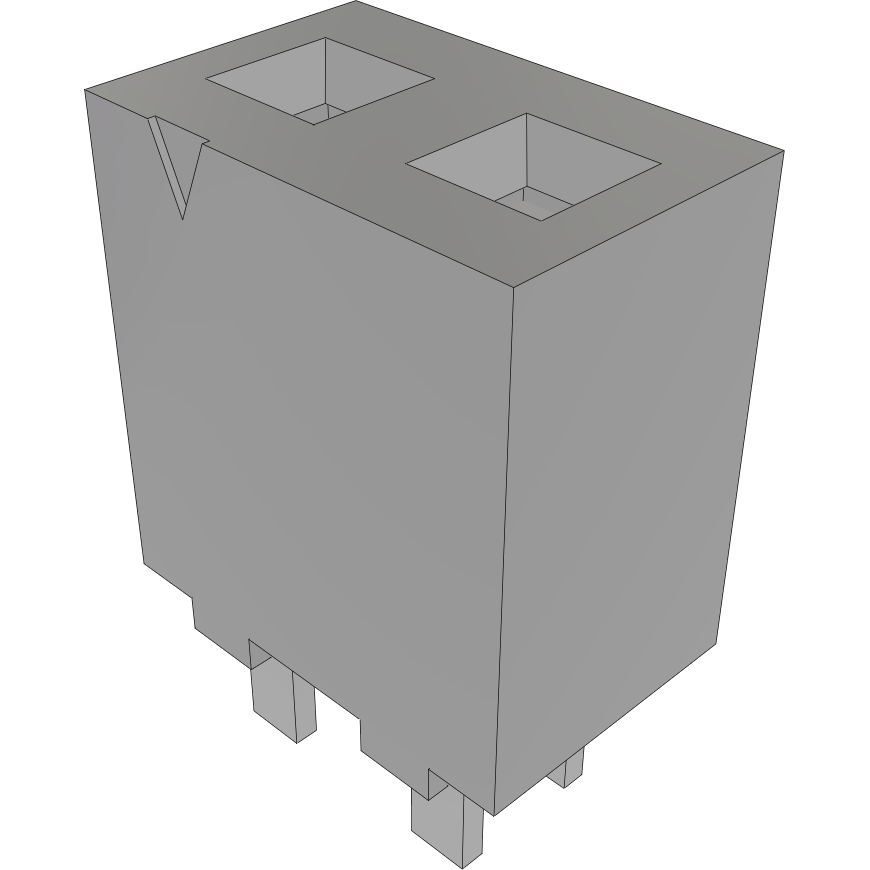 Samtec-FHP-02-01-T-S Connector Headers and PCB Receptacles Conn Socket Strip SKT 2 POS 3.96mm Solder ST Top Entry Thru-Hole Layer