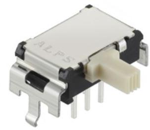 ALPS ALPINE CO., LTD-SSSS923802 Schiebeschalter Switch Slide DPDT Side Slide 0.1A 12VDC 10000Cycles PC Pins Bracket Mount/Through Hole Bulk