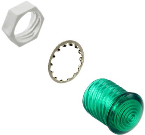 Visual Communications-CMC_441_GTP Optische Linsen Round Optical Lens Green Polycarbonate