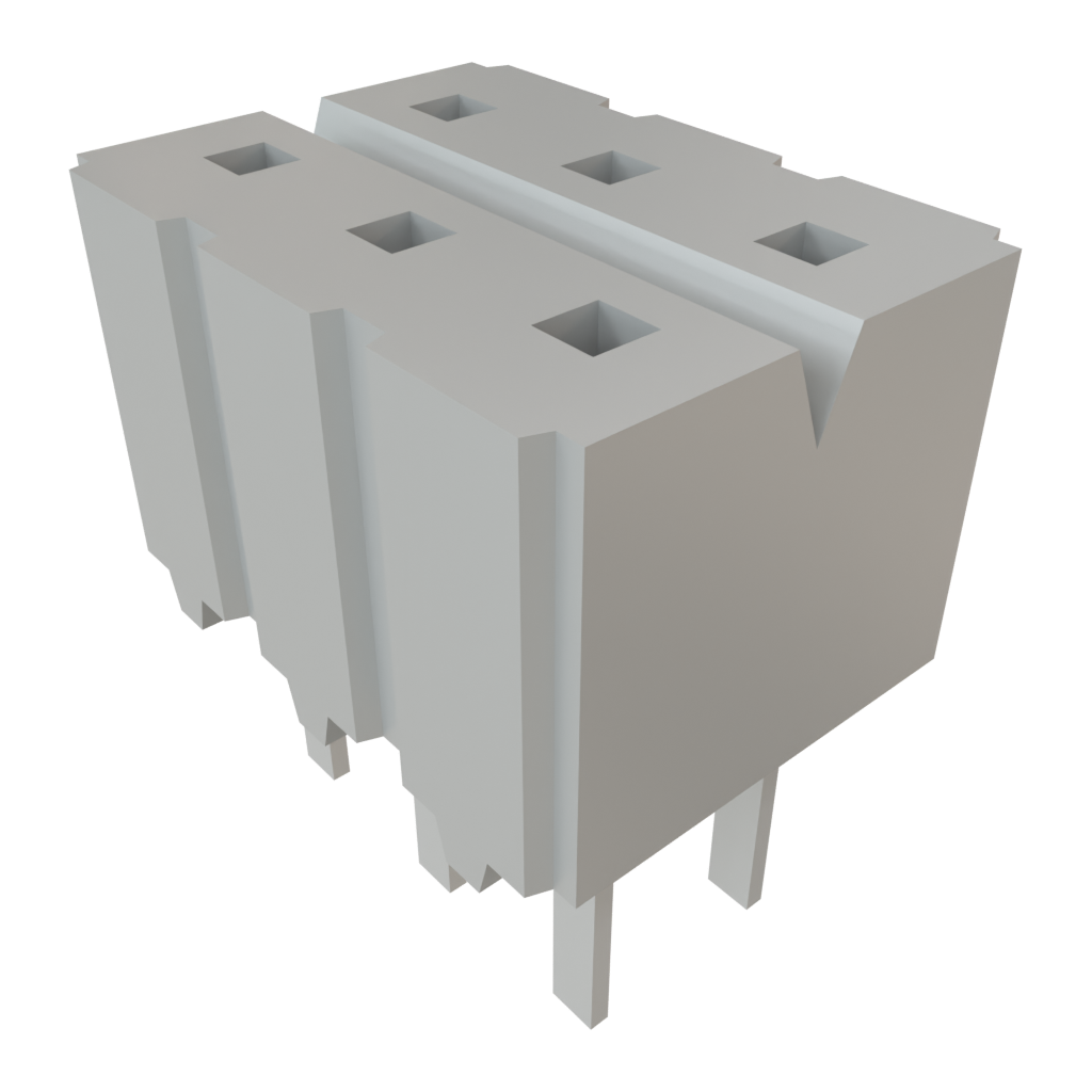 Samtec-CES-103-01-T-D Embases de raccordement et réceptacles PCB Conn Socket Strip SKT 6 POS 2.54mm Solder ST Top Entry Thru-Hole Bulk
