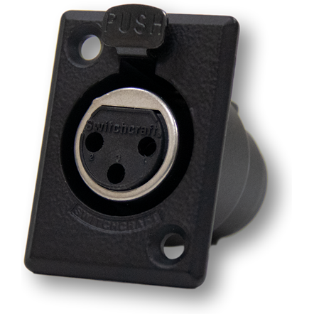 Switchcraft-D3FBX Connettore audio e video Conn XLR Connector F 3 POS Solder ST Panel Mount 3 Terminal 1 Port