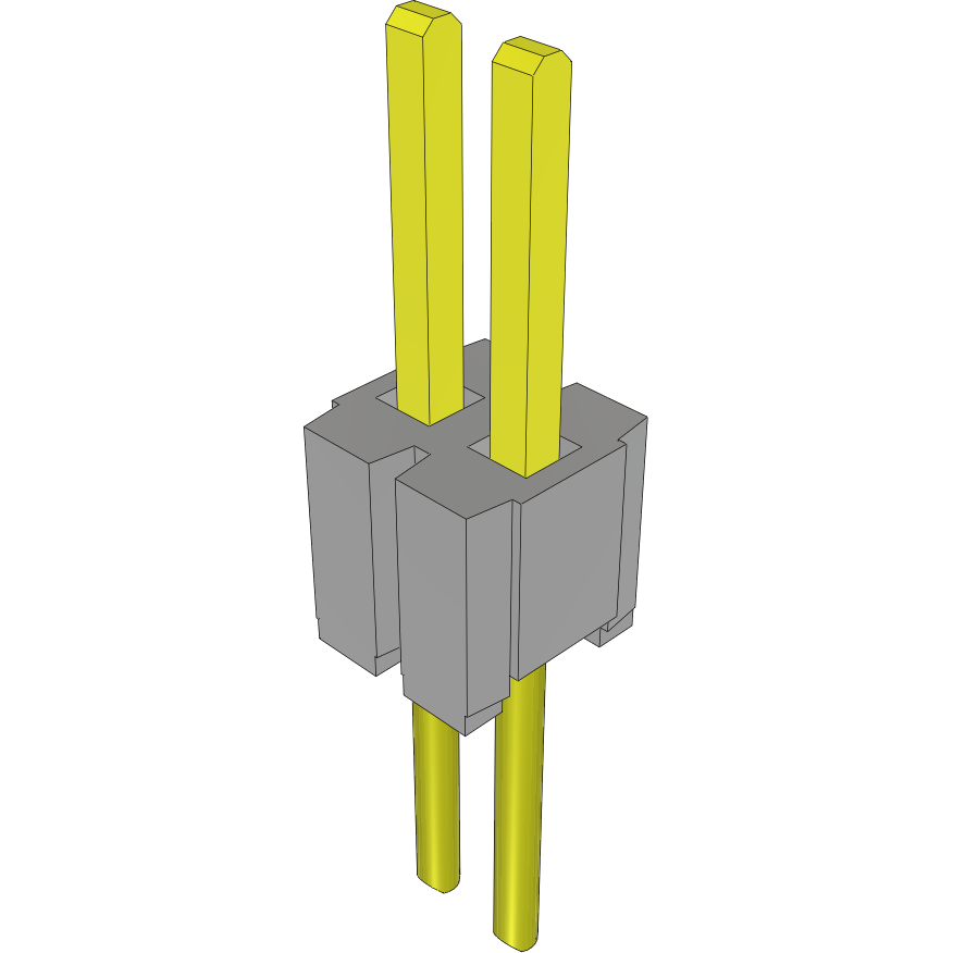 Samtec-MTMS-102-51-S-S-150 Embases de raccordement et réceptacles PCB Conn Unshrouded Header HDR 2 POS 1.27mm Solder ST Top Entry Thru-Hole Bulk
