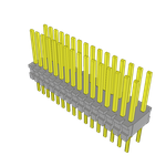 Conn Unshrouded Header HDR 32 POS 1.27mm Solder ST Top Entry SMD Tube