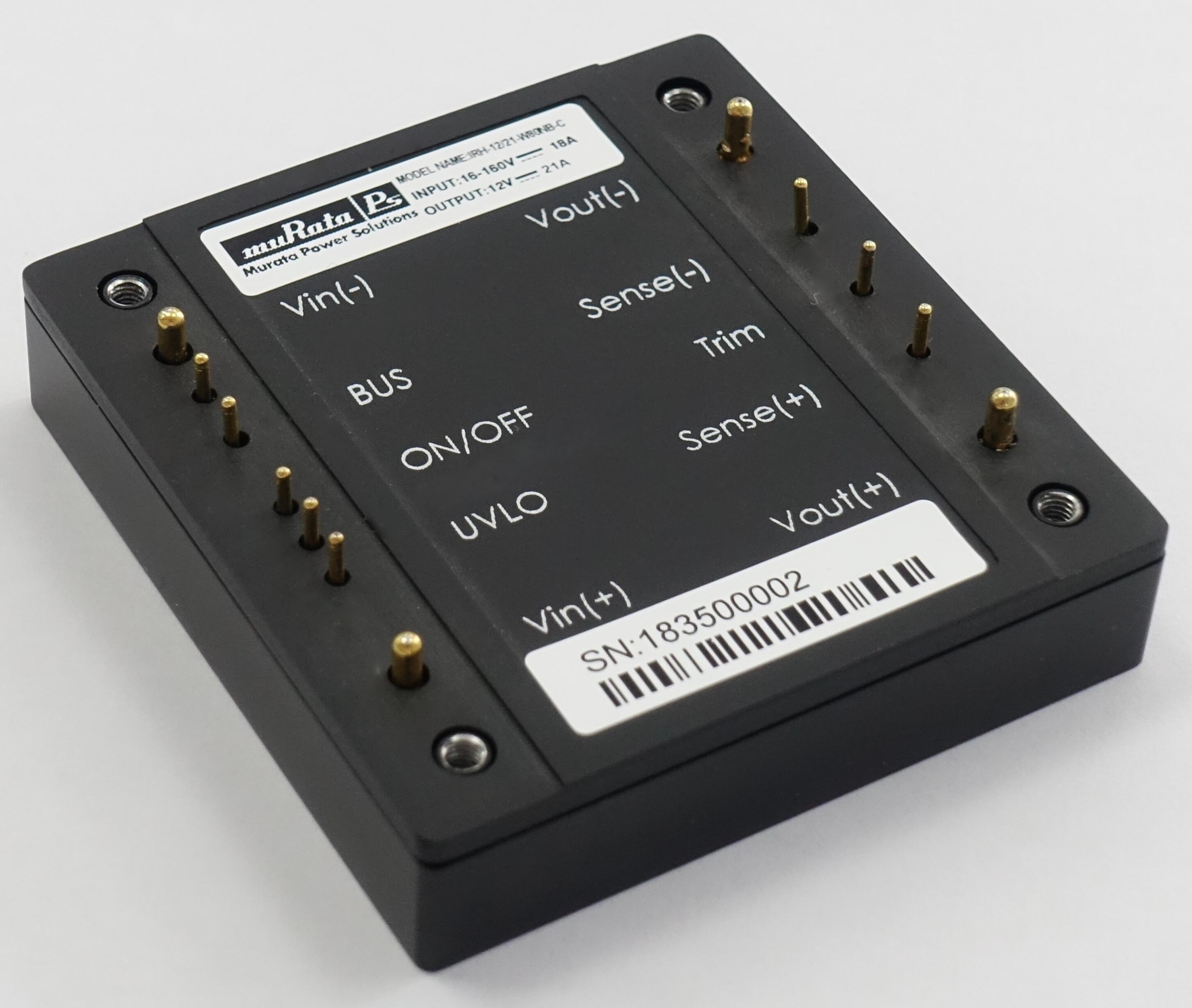 Murata Manufacturing-IRH-12/21-W80NB-C DC/DC-Wandler und Spannungsreglermodul Module DC-DC 72VIN 1-OUT 12V 21A 250W 12-Pin Half-Brick Tray