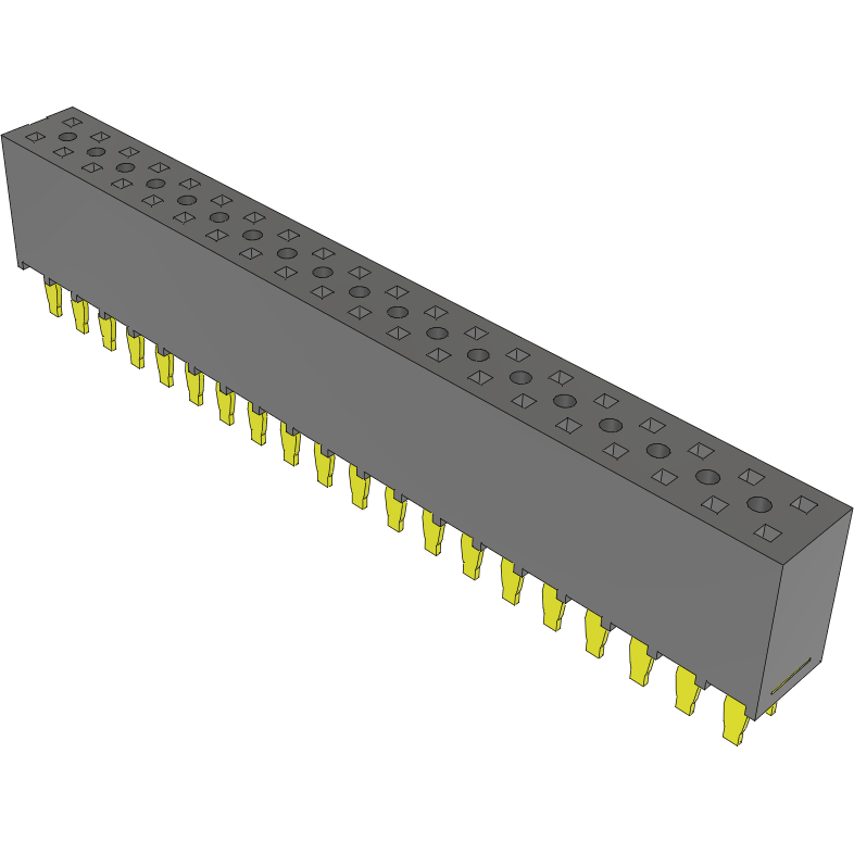 Samtec-PHT-120-01-L-D Steckverbinderleisten und Leiterplattenbuchsen Conn Unshrouded Header HDR 40 POS 2.54mm Press Fit ST Top Entry Thru-Hole Tube