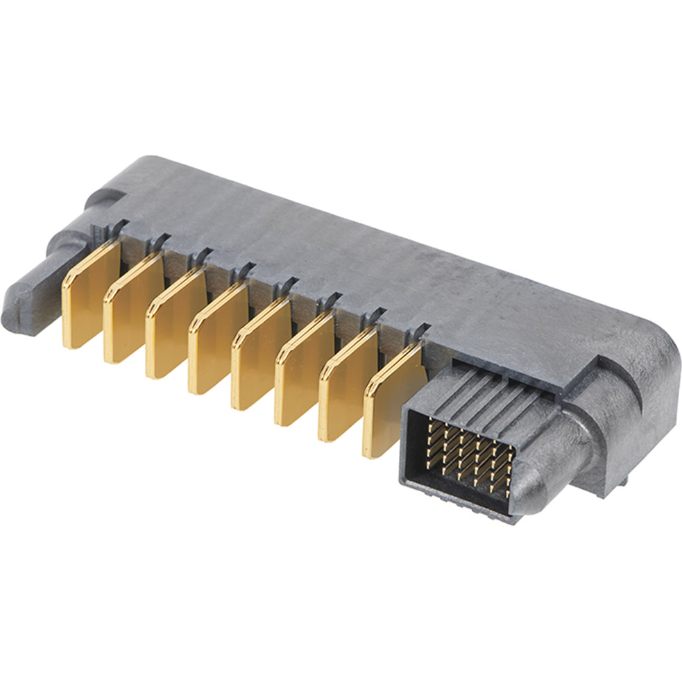 Molex-2141130010 Embases de raccordement et réceptacles PCB Conn Board to Board HDR 8Power/30Signal POS 5.78mm/2mm Solder RA Side Entry Thru-Hole EXTreme Guardian Tray