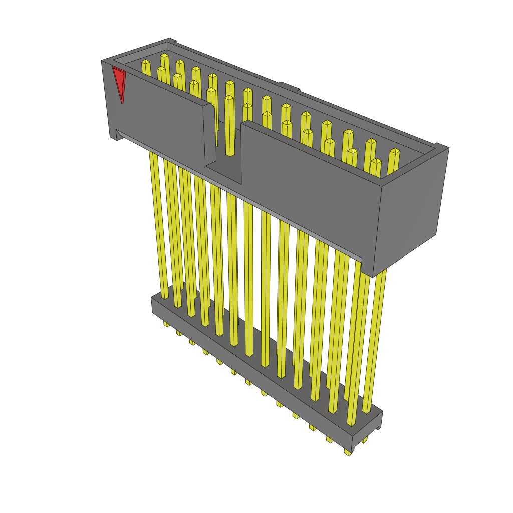 Samtec-ZSS-113-09-G-D-1340 Steckverbinderleisten und Leiterplattenbuchsen Conn Elevated Shrouded Header HDR 26 POS 2.54mm Solder ST Top Entry Thru-Hole Bulk