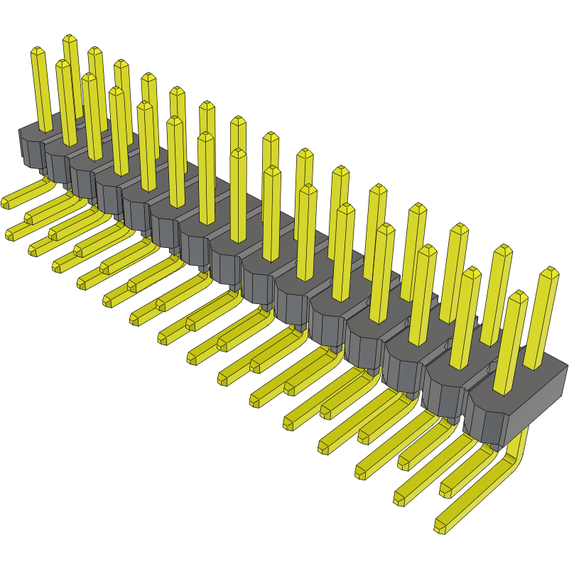 Samtec-TSW-115-08-G-D-RA Steckverbinderleisten und Leiterplattenbuchsen Conn Unshrouded Header HDR 30 POS 2.54mm Solder RA Side Entry Thru-Hole Bulk