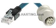 HARTING Technology Group-21036836401 Cable Assembly Other Cable Assembly Pigtail 0.048m 26AWG RJ-45 to Circular 8 to 8 POS F-F