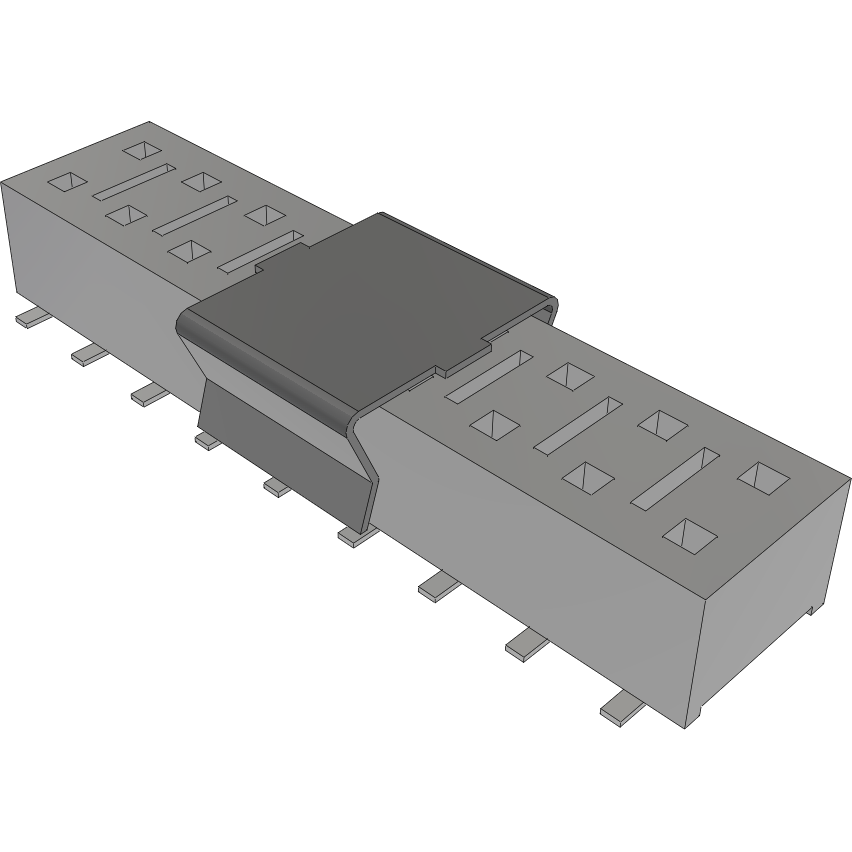 Samtec-HLE-109-02-S-DV-BE-P-TR Embases de raccordement et réceptacles PCB Conn Socket Strip SKT 18 POS 2.54mm Solder ST SMD T/R