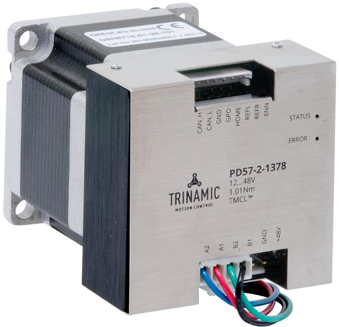 Analog Devices-PD57-2-1378-TMCL Stepper Motors Stepper Motors Hybrid Bipolar Square 2.3V 2.8A 0.83Ohm 275g.cm² 1.01 1.8° 1Shaft