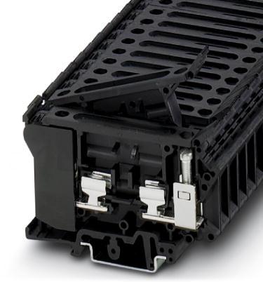 PHOENIX CONTACT-UK 6.3-HESI Steckverbinder, Klemmenblöcke Conn Fuse Modular Terminal Block 2 POS Screw T DIN Rail 10A