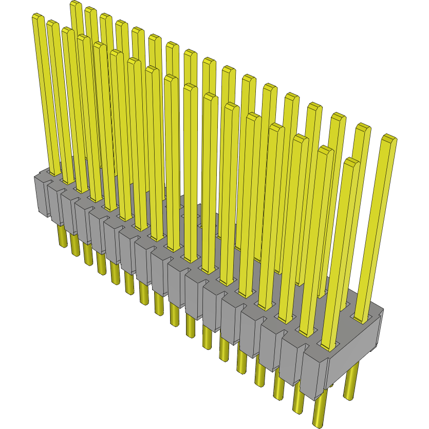 Samtec-MTMS-117-55-S-D-390 Connector Headers and PCB Receptacles Conn Unshrouded Header HDR 34 POS 1.27mm Solder ST Top Entry Thru-Hole Tube