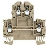 Conn Feed-Through Terminal Block 4 POS Screw ST T DIN Rail 20A