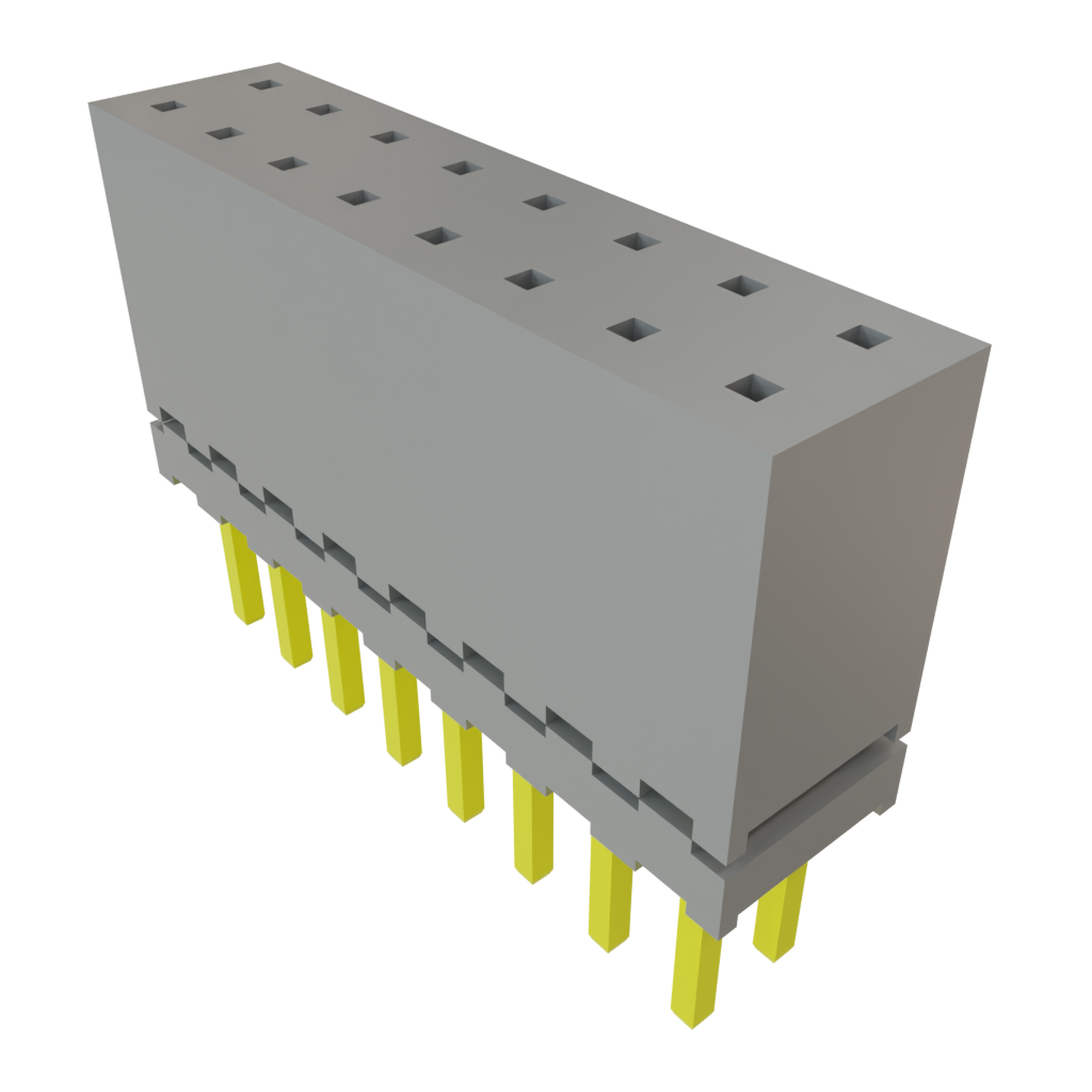 Samtec-ESQT-108-03-G-D-310 Steckverbinderleisten und Leiterplattenbuchsen Conn Elevated Socket SKT 16 POS 2mm Solder ST Top Entry Thru-Hole Layer