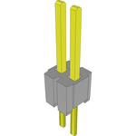 Conn Unshrouded Header HDR 2 POS 1.27mm Solder ST Top Entry Thru-Hole Bulk