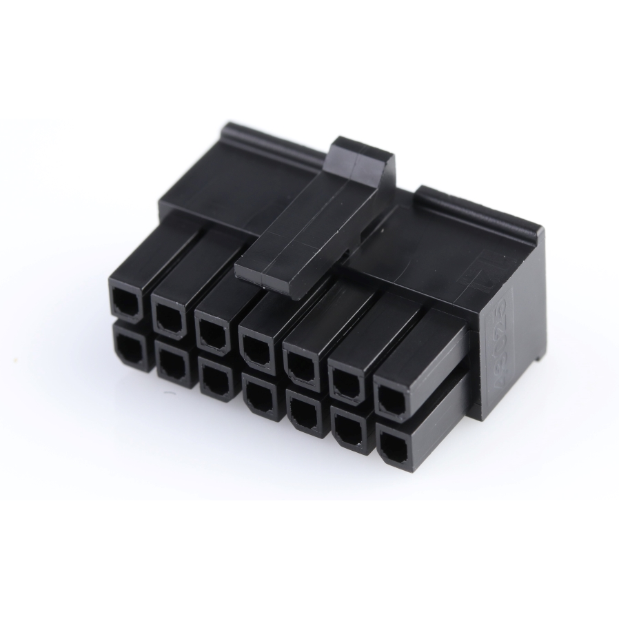 Molex-43025-1400 Connector Discrete Wire Housing Conn Housing RCP 14 POS 3mm Crimp ST Cable Mount Black Micro-Fit 3.0™ Bag