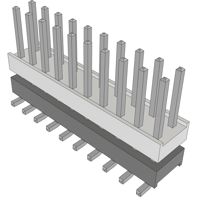 Samtec-HW-10-15-T-D-300-SM-A Steckverbinderleisten und Leiterplattenbuchsen Conn Board Stacker HDR 20 POS 2.54mm Solder ST Top Entry SMD Tube