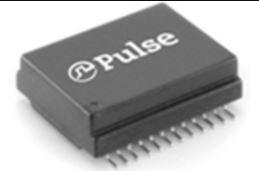 Pulse Electronics Corporation-H6096FNLT Transformador de telecomunicaciones Telecom Transformer 1:1 0.3Ohm Prim. DCR 0.3Ohm Sec. DCR 24 Terminal Gull Wing SMD