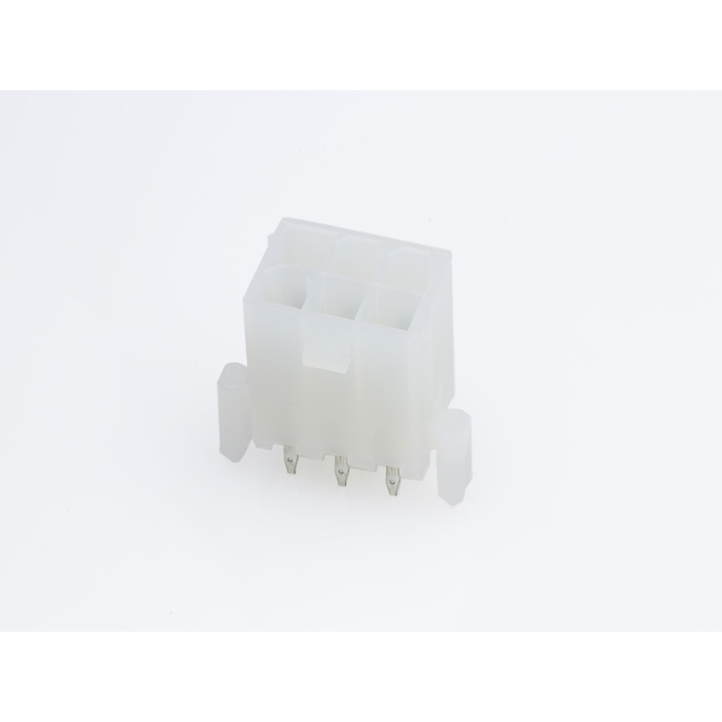 Molex-0039299063 Steckverbinderleisten und Leiterplattenbuchsen Conn Wire to Board HDR 6Power POS 4.2mm Solder ST Top Entry Thru-Hole Mini-Fit Jr Tray