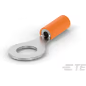 TE Connectivity-152879 连接器端子 Ring Tongue Terminal 16-18AWG Copper Orange/Red Stripe 27.6mm Tin Loose