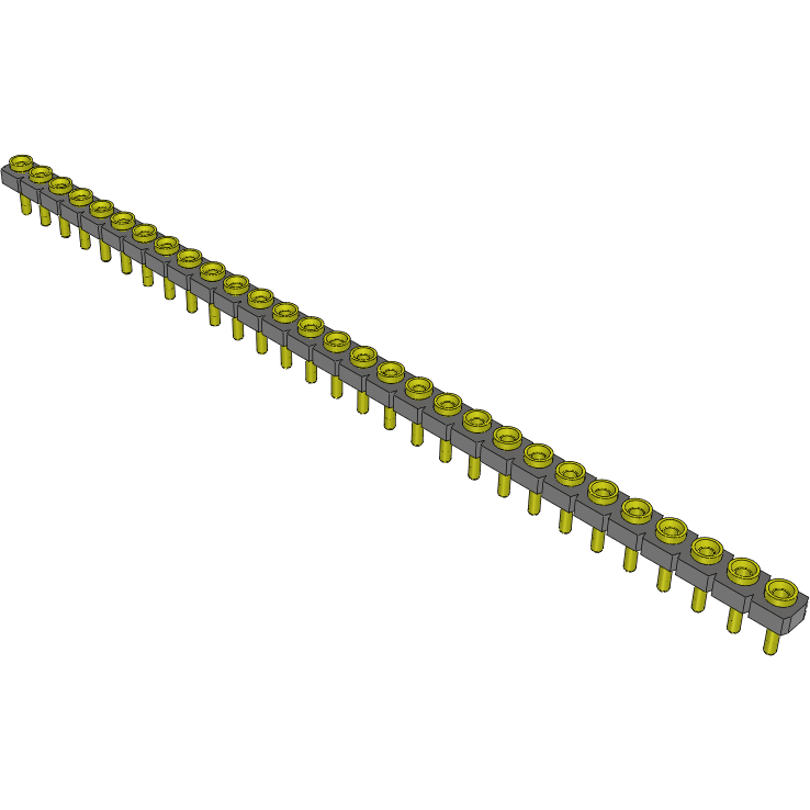 Samtec-SL-129-T-12 连接器插头及 PCB 插座 Conn Socket Strip SKT 29 POS 2.54mm Solder ST Top Entry Thru-Hole Bulk