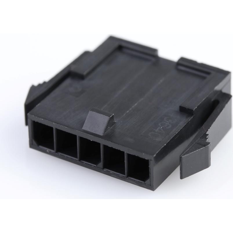 Molex-436400500 Einzeladersteckverbinder, Gehäuse Conn Housing M 5 POS 3mm Crimp ST Panel Mount Black Micro-Fit 3.0™ Bag
