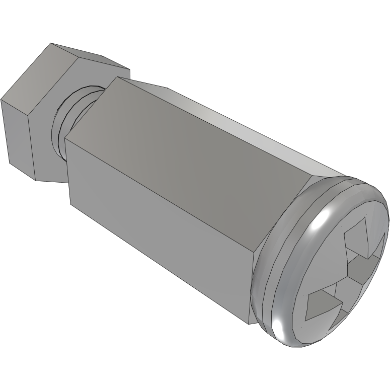 Samtec-SO-0815-03-02-02 Separadores Standoff Hex M/F M3 X 0.5-THD 4.76mm-A/F 4.76mm-LG Stainless Steel 303