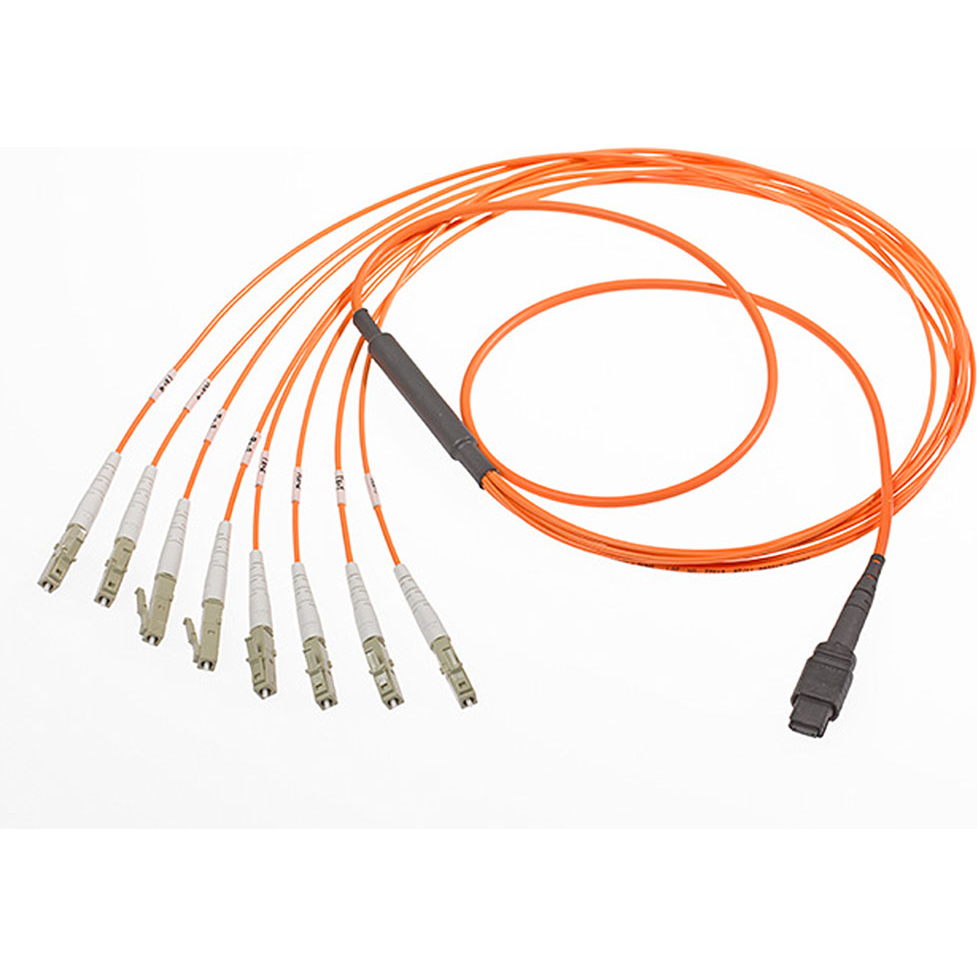 Molex-1062835201 光纤电缆组件 Cable Assembly Round 1m MTP to 8(LC) 8 to 8 POS MPO/QSFP Plus/QSFP+