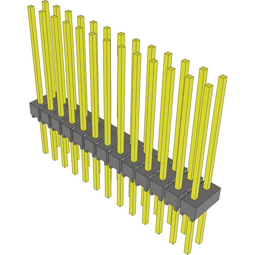 Samtec-MTSW-113-12-S-D-635 Steckverbinderleisten und Leiterplattenbuchsen Conn Unshrouded Header HDR 26 POS 2.54mm Solder ST Top Entry Thru-Hole Bulk