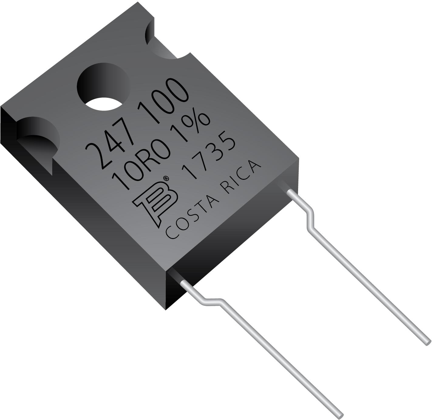 Bourns-PWR247T-100-10R0J Resistor Fixed Single-Through Hole Res Thick Film 10 Ohm 5% 3.5/100W ±200ppm/°C Epoxy TO-247 RDL Automotive AEC-Q200 Tube