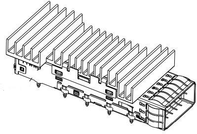 TE Connectivity-2301472-4 Verschiedene Produkte CAGE ASSY, QSFP28 1X1, SPRING, CSMID HS