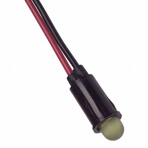 Visual Communications-5110F7 Panel Mount Indicators Panel Mount Indicator Round 0.157" LED 2.1V Wire YLW