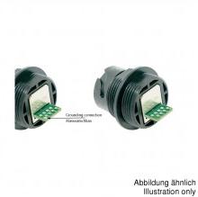 CONEC-17-10040 Steckverbinder, Telefon und Telekommunikation Conn RJ-45 F 8 POS Solder ST Panel Mount 8 Terminal 1 Port Cat 5e